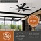 Vaxcel Crawford 60 in. 6 Blade Black Farmhouse Indoor Ceiling Fan with Light Kit and Remote F0109 - alternate 2